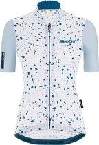 Santini Fietsshirt Korte mouwen Blauw Dames - Delta Pietra S/S Jersey For Women Silver Bullet - XL