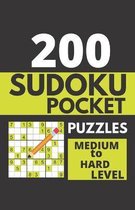 200 Sudoku Pocket Puzzles - Medium to Hard Level