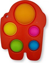 Among US Pop It - Fidget Toys - Rood - Pop It Fidget Toy - Fidget Toys Pakket - - Simple Dimple - Fidget Spinner- Fidget Toys Pop It - Rood