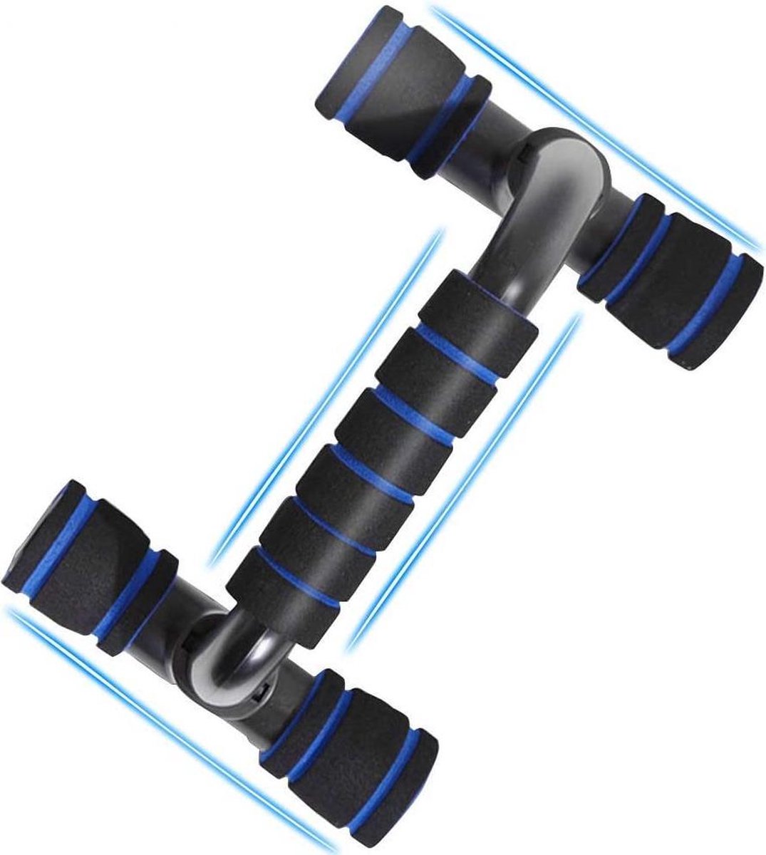 2 Pcs Poignées Push-Up en Bois, Barres Push-Up Solides