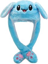 JAXY Bunny Hat - Muts Met Oorflappen - Muts met Oren - Kawaii Konijn Muts - Blauw