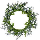 Krans Bloemetjes lichtblauw Ø15x3cm