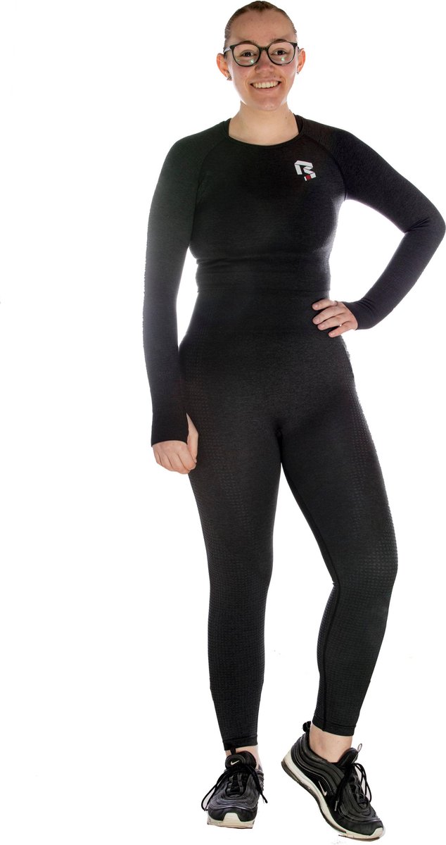 Budokleding Yoga / fitnesskleding set zwart. maat XL