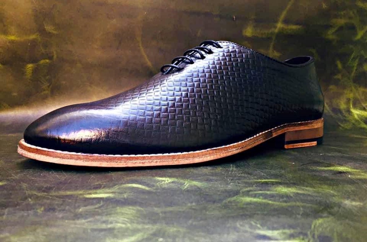Pantera Pelle Shoes Volledig Lederen Herenschoen Zwart