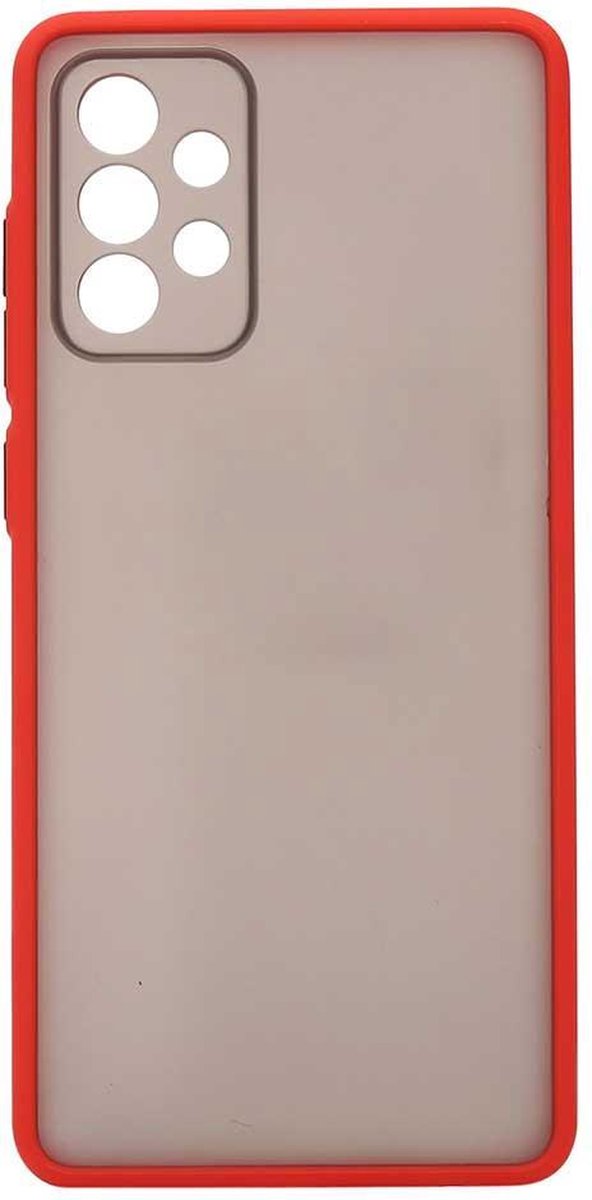 Shop4 - Geschikt voor Samsung Galaxy A72 Hoesje - Bumper Back Case Rood