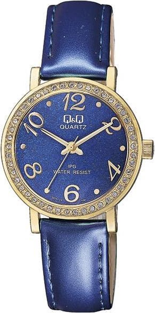 QQ Dames horloge blauw-goudkleurig QZ15J115Y