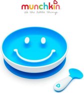 Munchkin Smile'n Scoop Kinderbord Met Lepel - Blauw