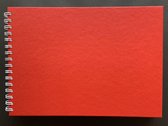 Luxe Schetsboek Tekenblok - A4 - 21x29,7cm - 140grams wit papier - Rood omslag - Ringband - WireO