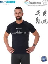Brubeck Athletic - Air Pro Hardloopshirt / Sportshirt - Nilit® Breeze Cooling Effect - Zwart - M