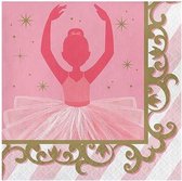 Witbaard Servetten Twinkle Toes 33 Cm Papier Roze 16 Stuks