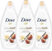 Dove Caring Badcreme / Badschuim - Sheabutter & Vanille - Voordeelverpakking 3 x 500 ml