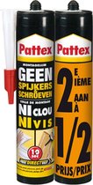 Pattex geen spijkers en schroeven montagelijm duoverpakking - 2 x 400 gram