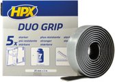 HPX Duo Grip ultra sterke klikbevestiging - zelfklevend & hersluitbaar - zwart - 25 mm x 50 cm