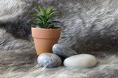 PINA - Zeep in steenvorm - set van 3 - grijs marmer look - Argan geur - sierzeep, handzeep, badkamer, zeepstuk - 7 cm - 3x80 gram