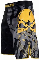 PRIDEorDIE MMA Fightshorts Reckless Zwart Geel Kies hier uw maat: XL - Jeans Maat 36