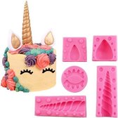 Unicorn Siliconen Mal - Eenhoorn mold - Unicorn Mold - Cake Decoratie - Taartdecoratie - Bakvorm - Fondant - 3D Bakvorm - Roze