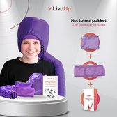 LivdUp Drying Hood - Paars - Meerdere kleuren - Droogkap - Haardroger Kap - Heat Cap - Incl. Haarband, Draagtas & E-book - Haarverzorging