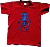 Anha'Lore Designs - Alien - Kinder t-shirt - Rood - 9/11j (134-146)