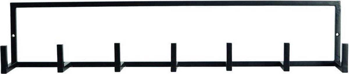 SD0910 Wandkapstok - Rack - B60xH12cm - Zwart - Metaal