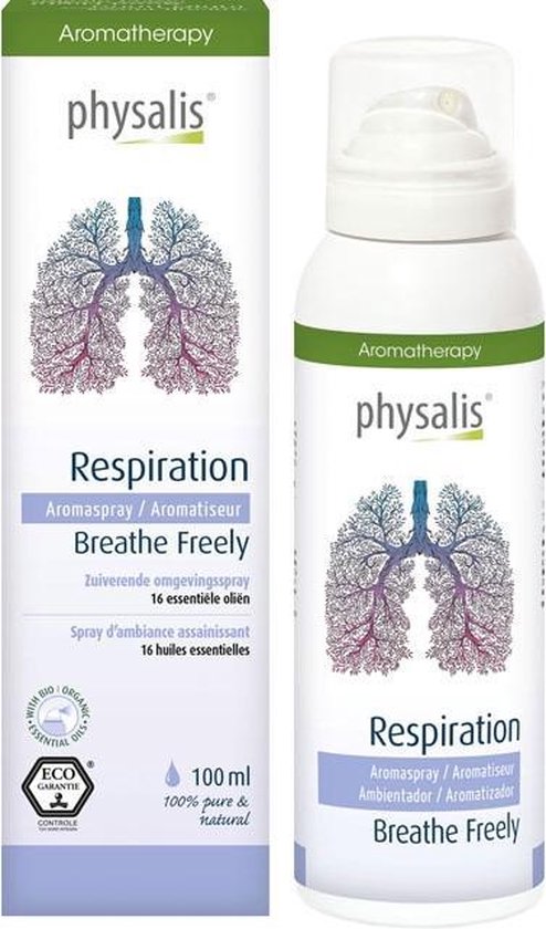 Physalis Aromatherapy Aromasprays Respiration Spray 100ml