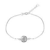 Armband dames | Zilveren armband, mandala bloemen design