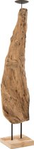 J-Line Kaarshouder Stam Teak Hout Naturel Large