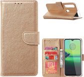 Xssive Hoesje voor Motorola Moto G8 Play - Book Case - Goud