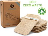Chinchilla Zero Waste - 6 stuks Loofah spons set - herbruikbaar - keukenspons - duurzame en veganistische spoelsponzen - natuurlijke spons van Loofah-kommer - natuurspons - loofah