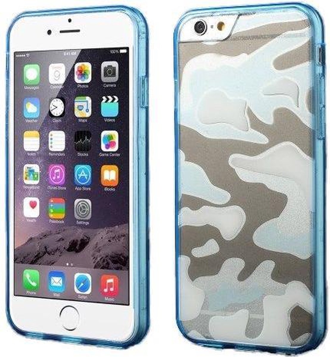 TPU/PC Hardcase iPhone 6(s) plus - Army - Blauw