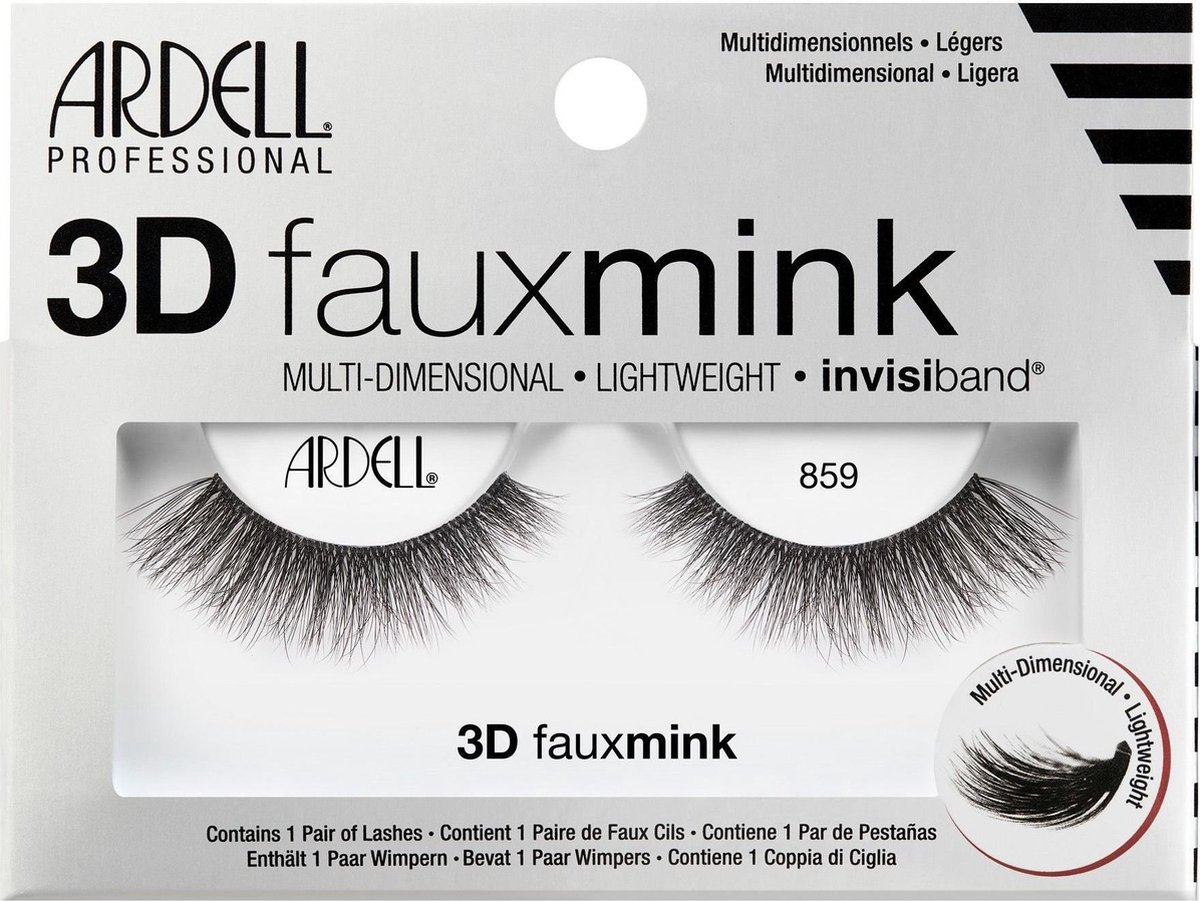 Ardell - 3D Faux Mink 859 - Multilayered False Eyelashes Black