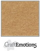 Karton - Kraft - Bruin - A4 - 220 grams - CraftEmotions - 100 vellen