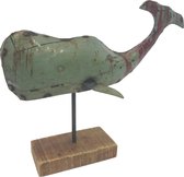whale on wooden stand | 36x14x28 | mix colour