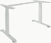 T-poot bureau frame – In hoogte instelbaar van 62-84 cm. – Kleur: wit