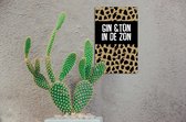 Tuinposter - 60 x 80 cm - quote - gin & ton in de zon - tuindoek - poster