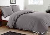 Papillon Deauville Grijs Dekbedovertrek Tweepersoons 200x200/220 cm  - Hoogwaardige Percale Katoen