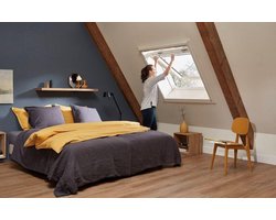 Hamstra Plus rolhor, vliegengordijn voor DAKRAAM wit 134x155cm