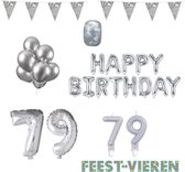 79 jaar Verjaardag Versiering Pakket Zilver