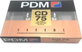 Audio Cassette Tape PDM CD 75 Chrome / Uiterst geschikt voor alle opnamedoeleinden / Sealed Blanco Cassettebandje / Cassettedeck / Walkman / PDM cassettebandje.