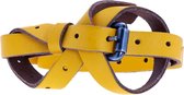 Elvy Belt Lange Knoopriem Plain Okergeel 135 cm