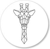 Kleine Binky - Muurcirkel - Giraffe white - Forex - 25cm