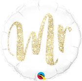 Ballon Foil 'Mr' Blanc - 46 Centimètres