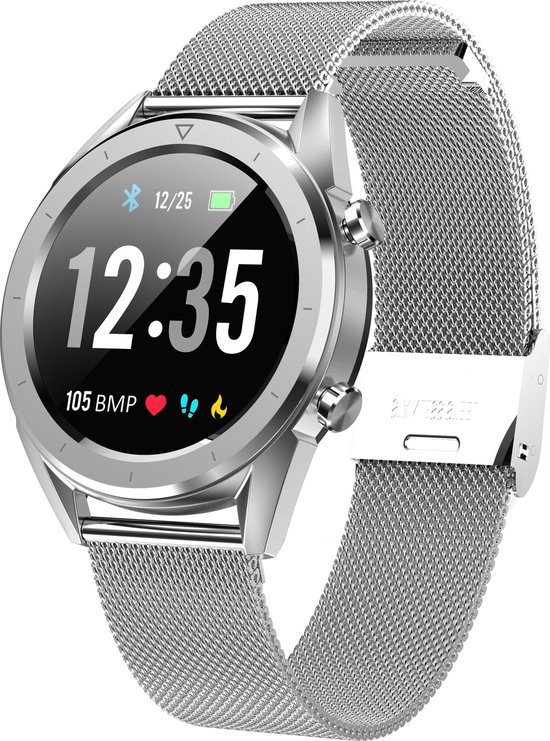 Belesy® Businessmodel - Smartwatch - zilver - Moederdag