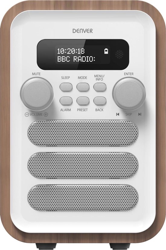 Denver DAB48 WHITE DAB radio FM Radio Bluetooth Wit