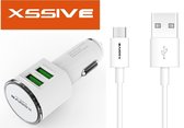 Xssive Duo Dual USB Autolader met Kabel USB Type-C - 3.4A met 2 USB poorten