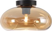 Plafondlamp Paradise Amber - Ø28cm - E27 - IP20 - Dimbaar > plafoniere amber glas | plafondlamp amber glas | plafondlamp eetkamer amber glas | plafondlamp keuken amber glas | led l
