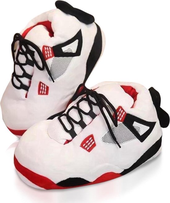 HomeRun™ Jordan Sneakersloffen - AJ White - Sneaker Pantoffels - CozyKicks  - Unisex -... | bol.com