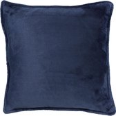 Dutch Decor CILLY - Kussenhoes fleece 45x45 cm - Insignia Blue - donkerblauw - met rits