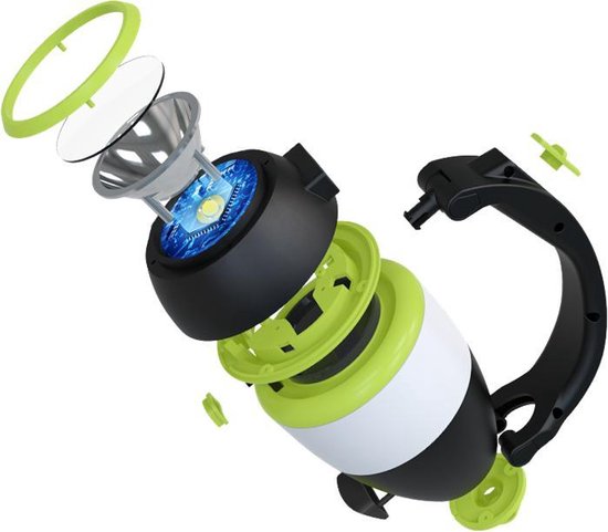 Multifunctionele Kampeerlamp, Outdoor verlichting ,campinglampen, Zaklantaarn Draadloos, USB-Oplaadbaar, Opvouwbaar en Uitklapbaar tot Bureaulamp, Leeslamp, Tentlamp, Noodverlichting - Ledlamp voor Binnen en Buiten - (Groen en Zwart) van Merkloos — afbeelding 4