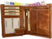 Lundholm leren heren portemonnee met RFID anti skim bescherming - bruin