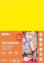APLI Fluor geel Karton A4 170 g/m² - 50 vel